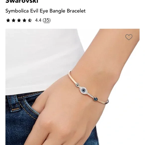 Swarovski Symbolica Evil Eye Rose Gold Bangle Bracelet - Picture 5 of 7